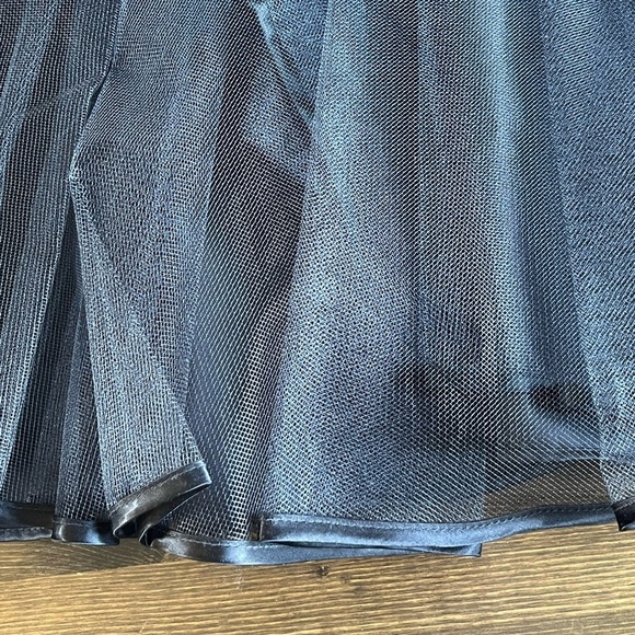 Vintage Scott McClintock Dress Black Satin Formal Midi Length Bow Details 12P - Picture 10 of 16